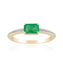 Gouden ring met een Zambia-smaragd