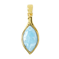 Zilveren hanger met een larimar