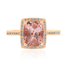 Gouden ring met een AAA morganiet