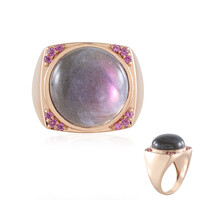 Zilveren ring met een Paarse Minary Labradoriet (KM by Juwelo)