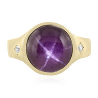 Zilveren ring met een ster granaat