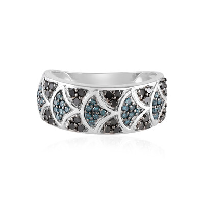 Gouden ring met zwarte diamanten (KM by Juwelo)