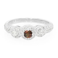 Zilveren ring met een Kleurwissel Saffier