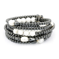 Zilveren armband met hematieten (Dallas Prince Designs)