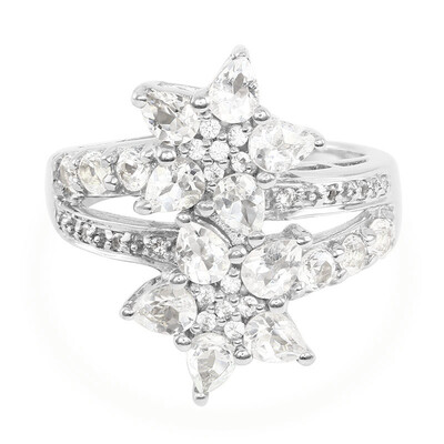 Zilveren ring met Himalaya berilstenen