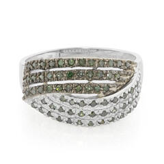 Zilveren ring met Fancy diamanten