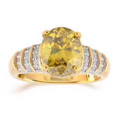 Gouden ring met een Bulgaarse sfaleriet
