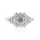 Zilveren ring met een Onverhitte blauwe Ceylon saffier