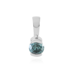 Gouden hanger met een hemel-blauwe I2 diamant