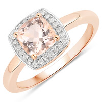 Gouden ring met een morganiet
