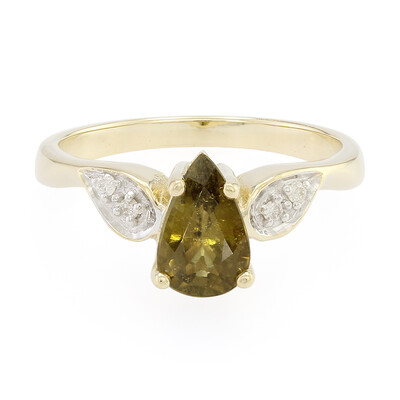 Gouden ring met een koper toermalijn