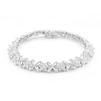Zilveren armband met witte topaasstenen