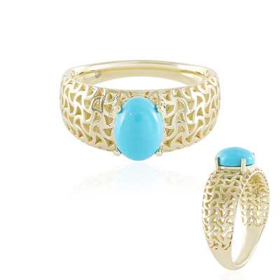 Gouden ring met een Sleeping Beauty Turkoois (Ornaments by de Melo)