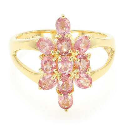 Gouden ring met Onverhitte Padparadscha Saffieren (AMAYANI)