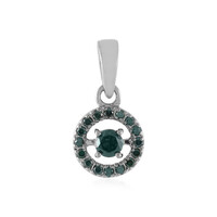 Zilveren hanger met een I3 Champagne Diamant