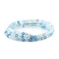 Stalen armband met aquamarijnstenen (Riya)