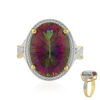 Zilveren ring met een mystieke kwarts
