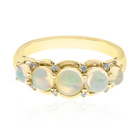 Gouden ring met een AAA Welo-opaal