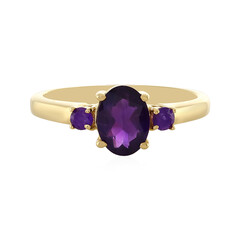 Zilveren ring met een Zambia-amethist
