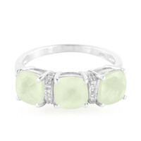 Zilveren ring met prehnieten