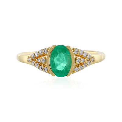 Zilveren ring met een Columbiaanse smaragd