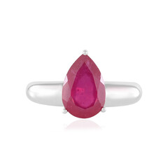Zilveren ring met een Madagaskar Robijn (de Melo)