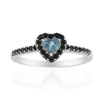 Zilveren ring met een Londen-blauwe topaas