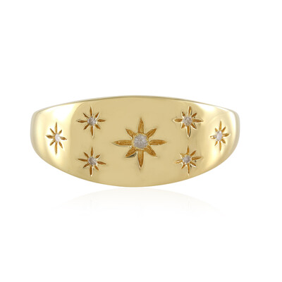 Zilveren ring met een I2 (I) Diamant