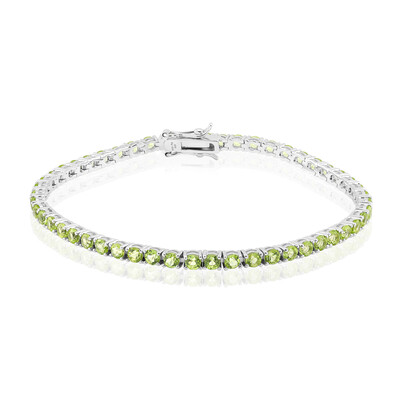 Zilveren armband met Birmese Peridoots
