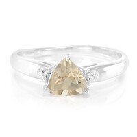 Zilveren ring met een champagne kwarts