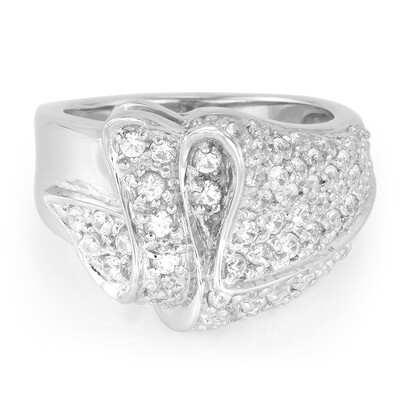 Zilveren ring met zirkonen