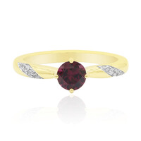 Gouden ring met een rhodliet
