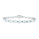 Zilveren armband met hemel-blauwe topaasstenen