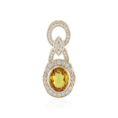 Gouden hanger met een Gele Ceylon saffier (AMAYANI)