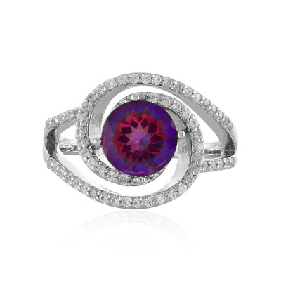 Zilveren ring met een Paarse Mystieke Topaas