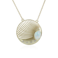 Gouden halsketting met een Welo-opaal (Ornaments by de Melo)
