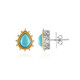 Zilveren oorbellen met Sleeping Beauty Turkooisen (Dallas Prince Designs)