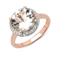 Gouden ring met een AAA morganiet
