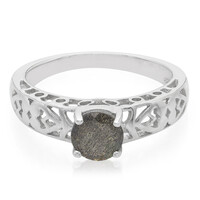 Zilveren ring met een spectroliet