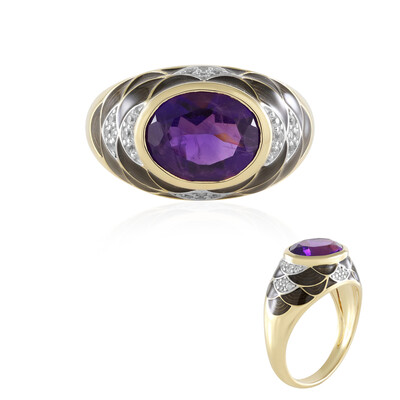 Zilveren ring met een amethist (Adela Silber)