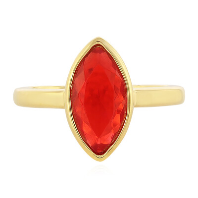 Zilveren ring met een Rode Ethiopische Opaal (MONOSONO COLLECTION)