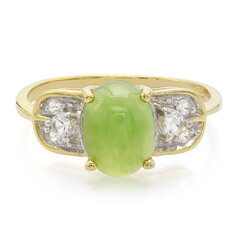 Zilveren ring met een keizerlijk chrysopraas
