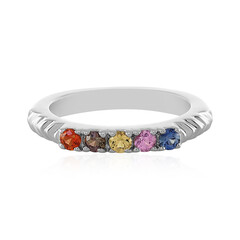 Zilveren ring met saffieren