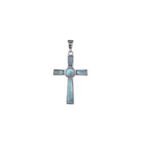 Zilveren hanger met een larimar