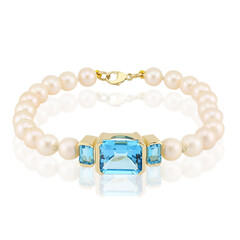 Gouden armband met een Marambaia-topaas (Michelle Albala)