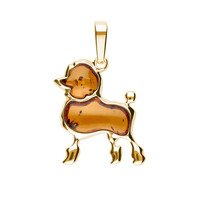 Zilveren hanger met een Baltische barnsteen