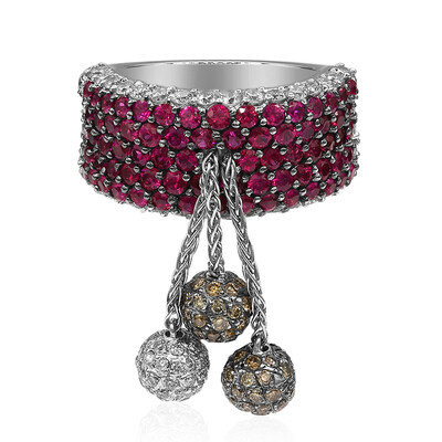 Gouden ring met Birmese Robijnen (Estée Collection)