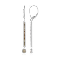 Gouden oorbellen met I2 Champagne Diamanten (KM by Juwelo)