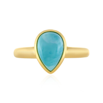 Zilveren ring met een larimar (MONOSONO COLLECTION)