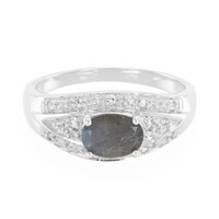 Zilveren ring met een spectroliet